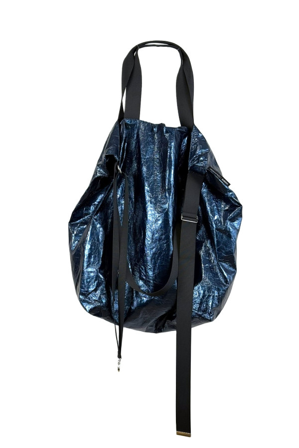 TWIN Electric Blue | torba shopper, pognieciona faktura | moora.pl