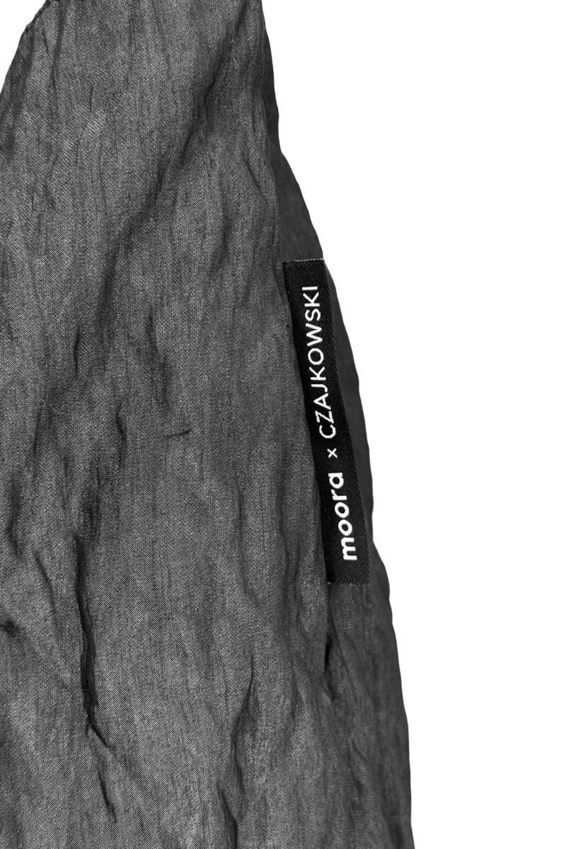 Torba SMART GRAY worek z włoskiego gniecionego nylonu | moora.pl