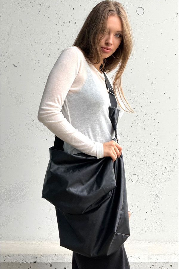 Torba SMART BLACK MAT | worek i nerka z matowej eko skóry | moora.pl 2