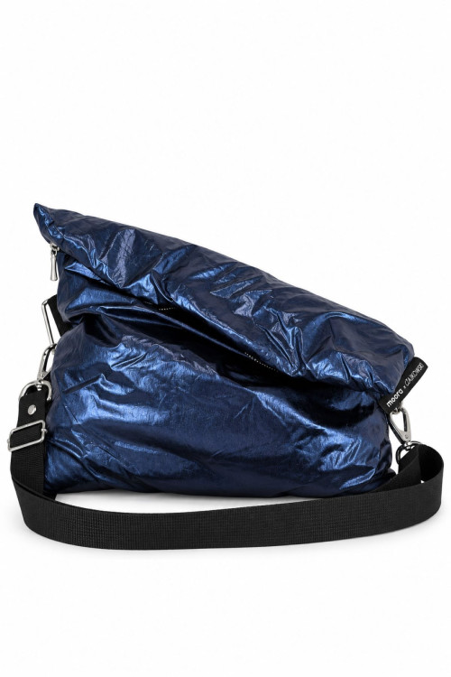 MINI METALIC BLUE nerka crossbody szyta ręcznie | moora.pl